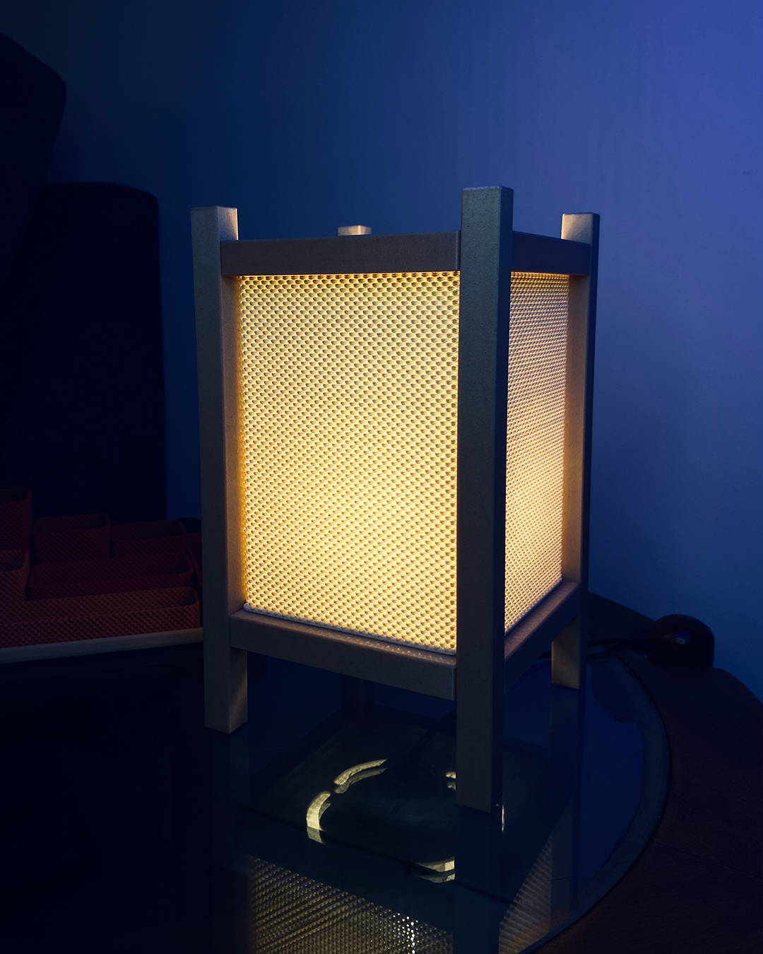 Riku – RippleMesh Table Lamp Inspired by Japanese Shoji Screens Custom Made in Malaysia