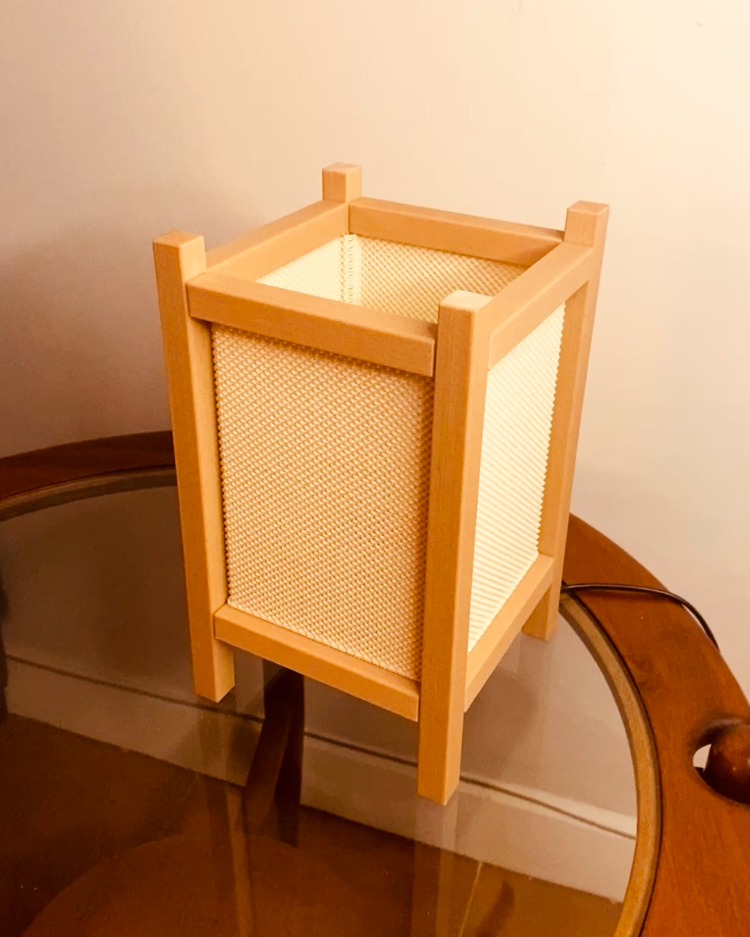 Riku – RippleMesh Table Lamp Inspired by Japanese Shoji Screens Custom Made in Malaysia