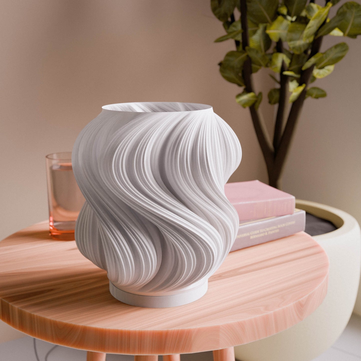 Brisa Table Lamp – by Kraken.stl | Flowing 3D Printed Light Sculpture