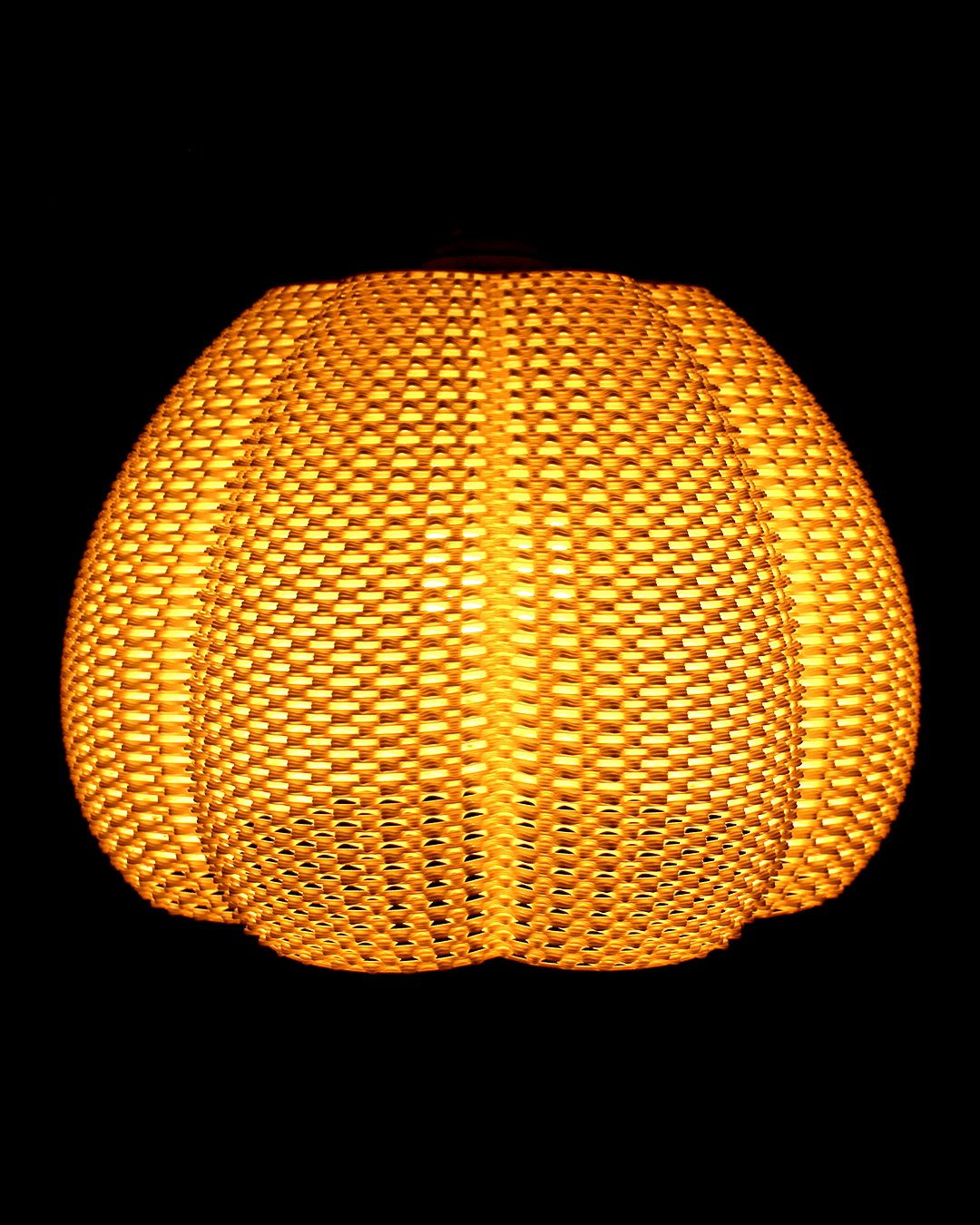 MARINA Lampshade — Tangerine Weave Light Sculpture in 3 Sizes