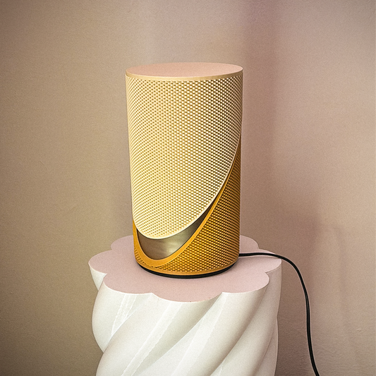 Axel Table Lamp – by Lunfardo | RippleMesh Double Shade Design | 3D Printed in Malaysia