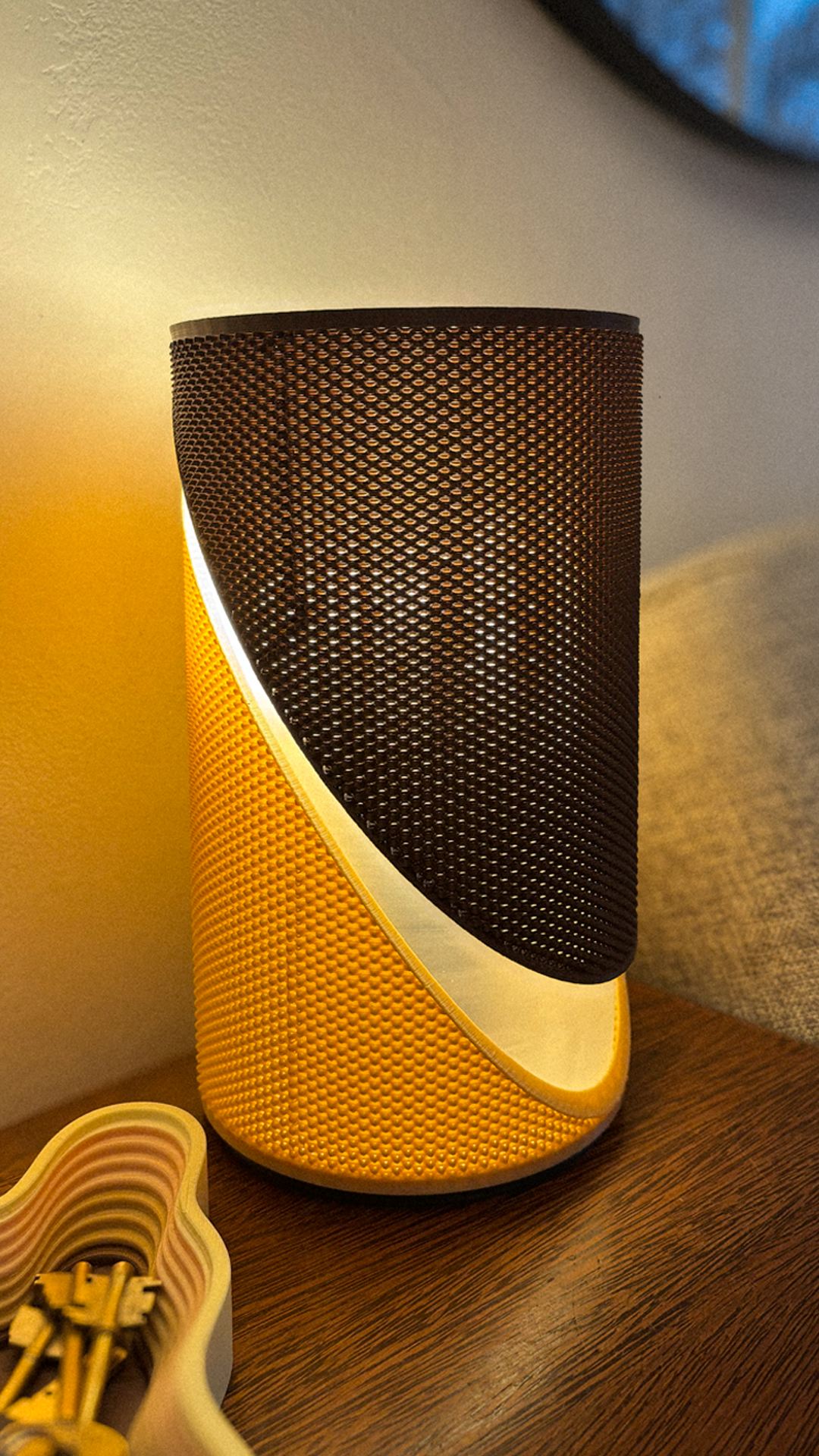 Axel Table Lamp – by Lunfardo | RippleMesh Double Shade Design | 3D Printed in Malaysia