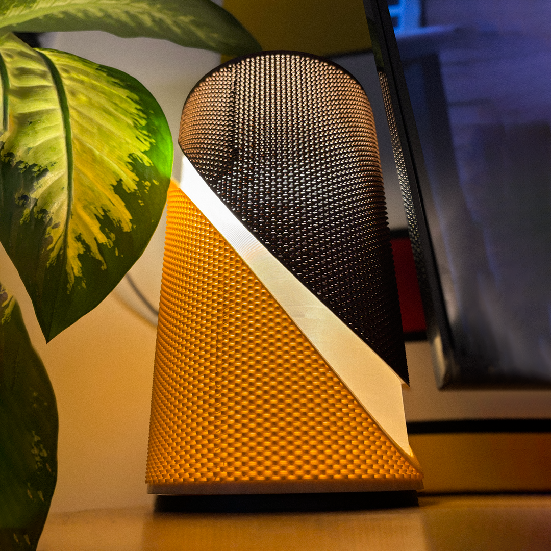 Axel Table Lamp – by Lunfardo | RippleMesh Double Shade Design | 3D Printed in Malaysia