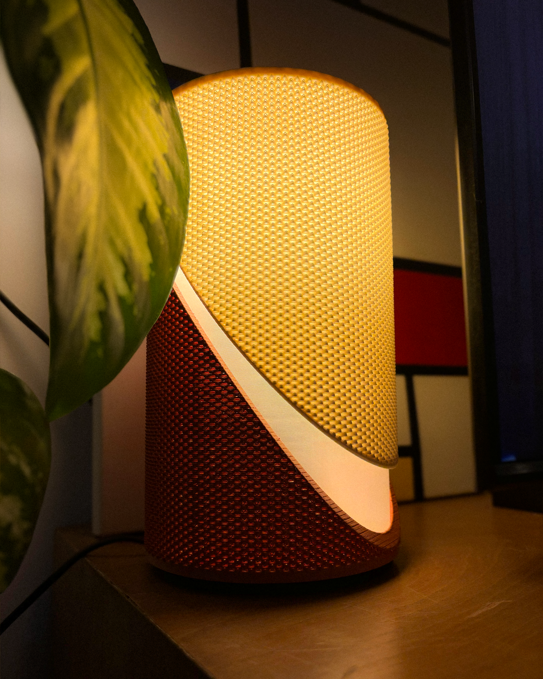 Axel Table Lamp – by Lunfardo | RippleMesh Double Shade Design | 3D Printed in Malaysia