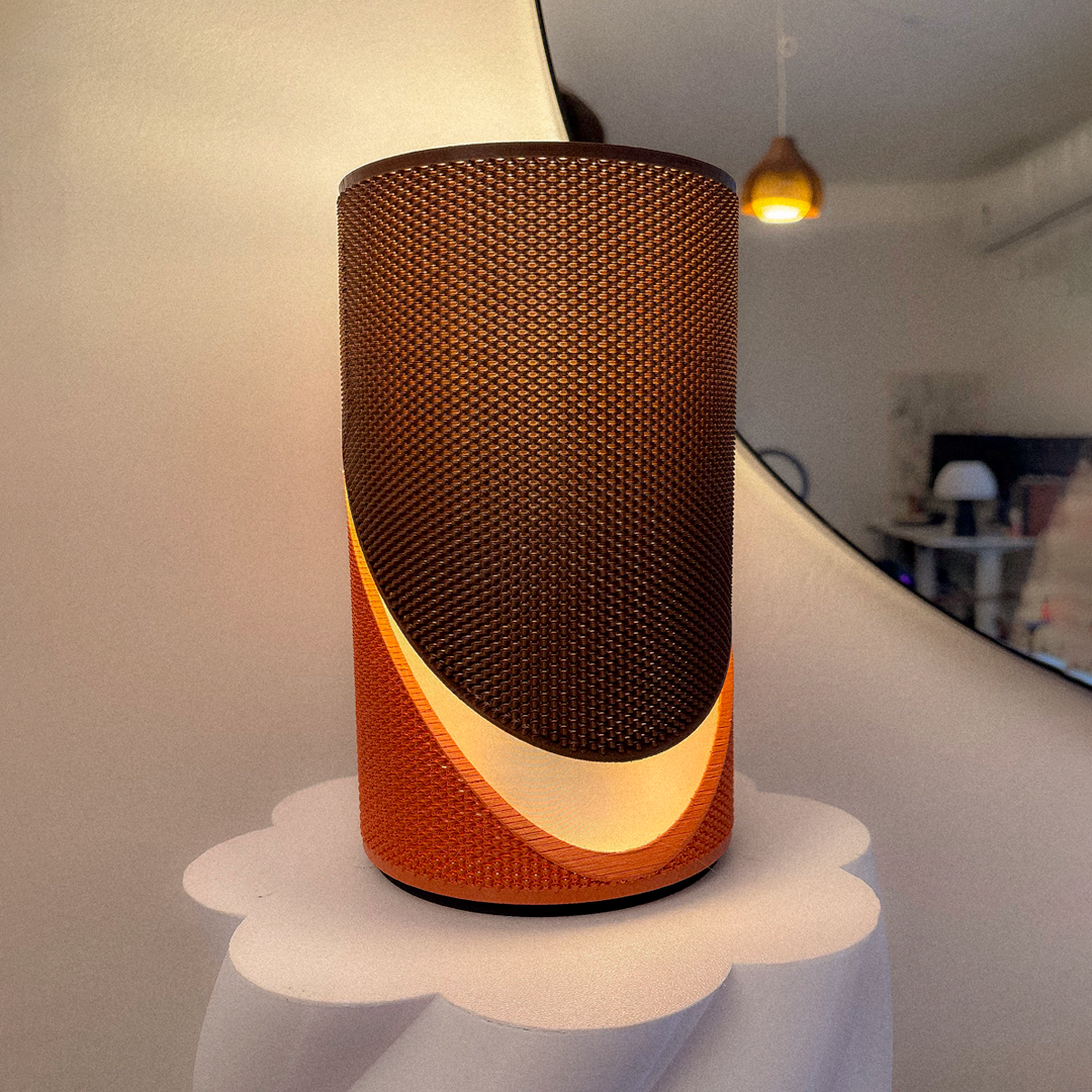 Axel Table Lamp – by Lunfardo | RippleMesh Double Shade Design | 3D Printed in Malaysia