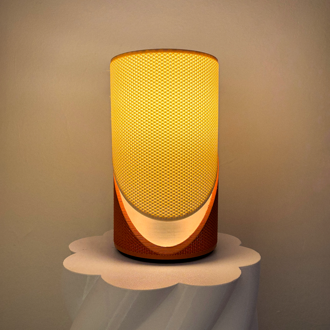 Axel Table Lamp – by Lunfardo | RippleMesh Double Shade Design | 3D Printed in Malaysia