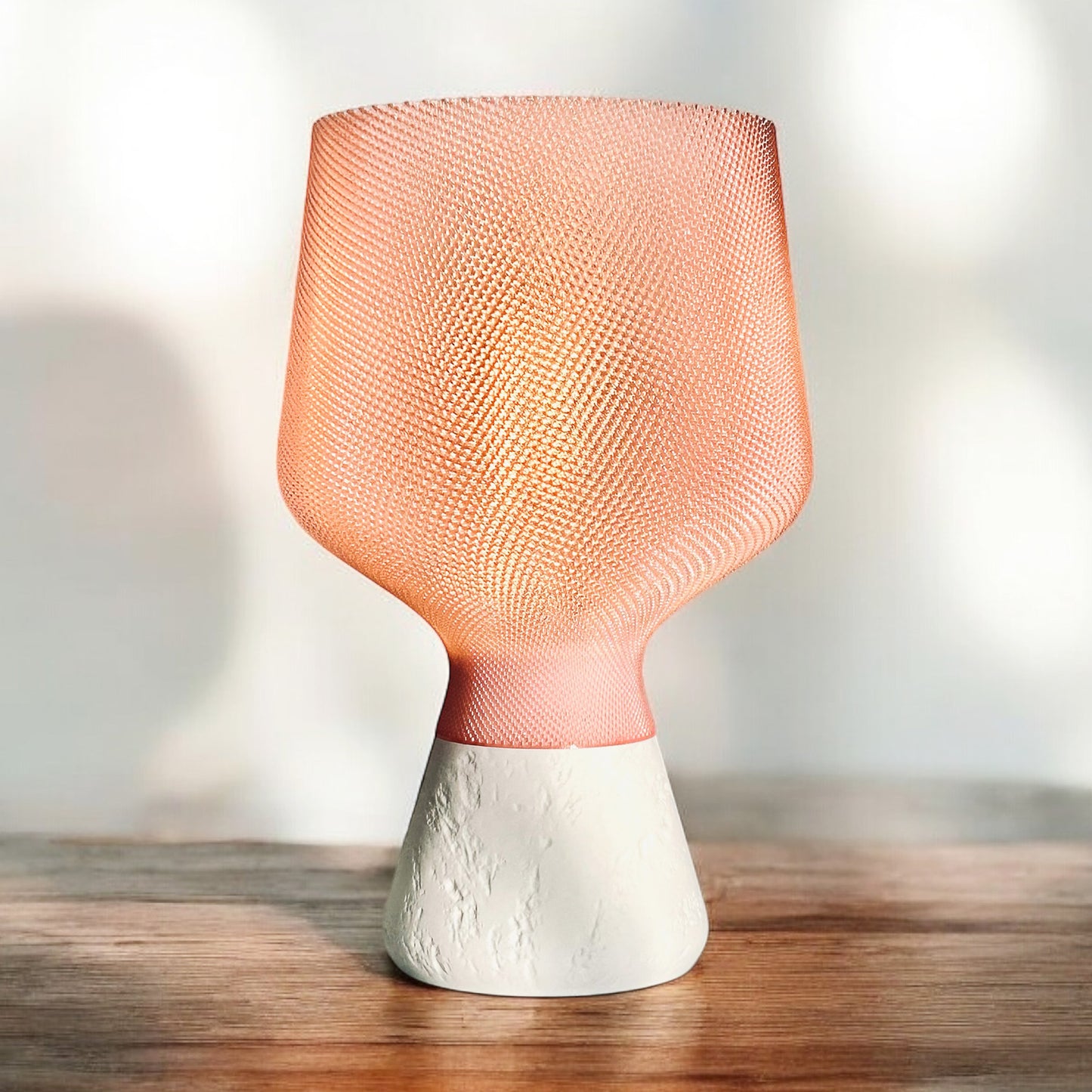 CALIZ Table Lamp – Woven Texture 3D Printed Design