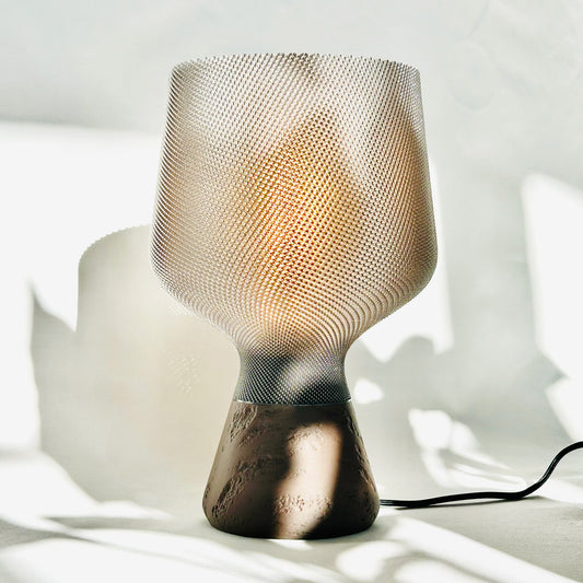 CALIZ Table Lamp – Woven Texture 3D Printed Design